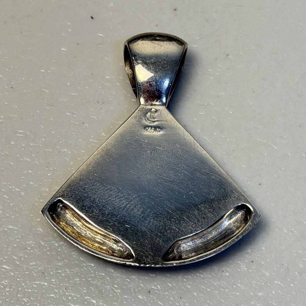 Carolyn Pollack Relios Turquoise Sterling Silver Pendant - Picture 4 of 4